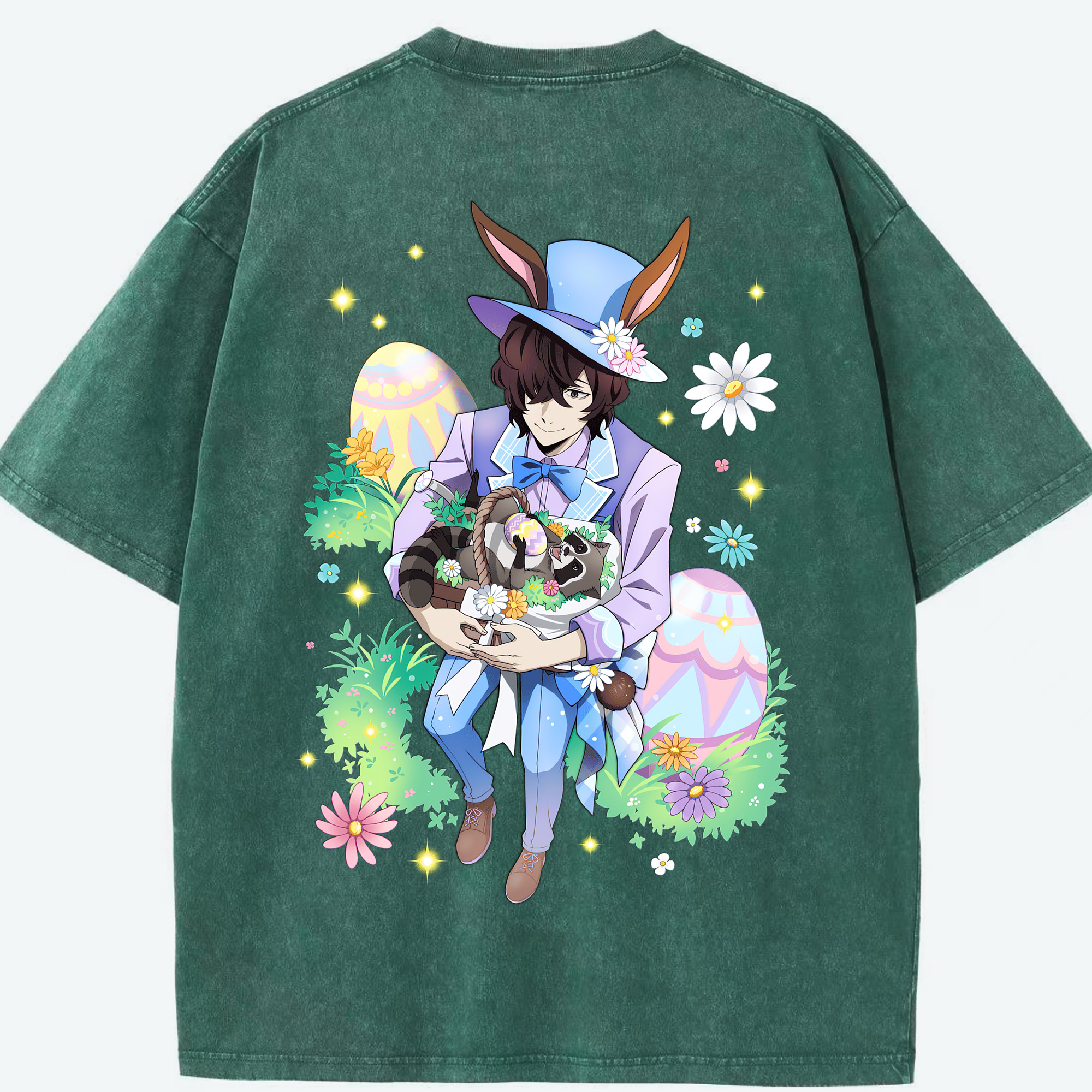 （画像用） 文豪ストレイドッグス Bungo Stray Dogs 綿100% ヴィンテージ風 半袖Tシャツ（背面プリント）